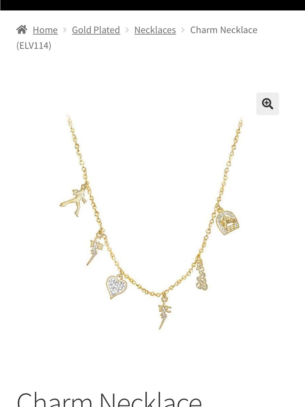 Elvis Lowell Hays charm necklace